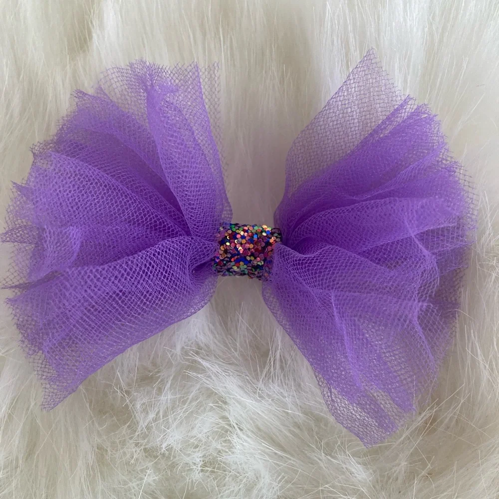 Set of 4 pet hair bow accessory, pink designer pet wear, hair bow for small dog